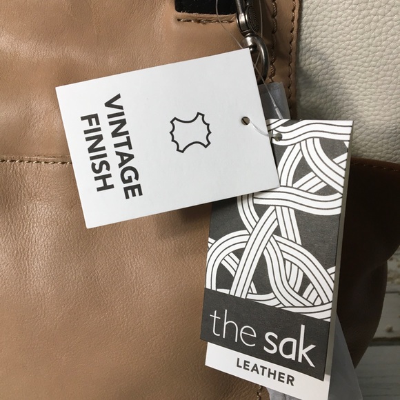 NWT The Sak Ashby Leather Satchel Neutral /Gold - Picture 4 of 4